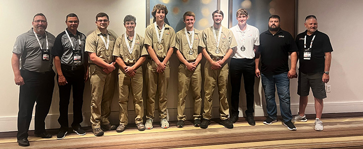 SkillsUSA medal winners and instructors in Atlanta