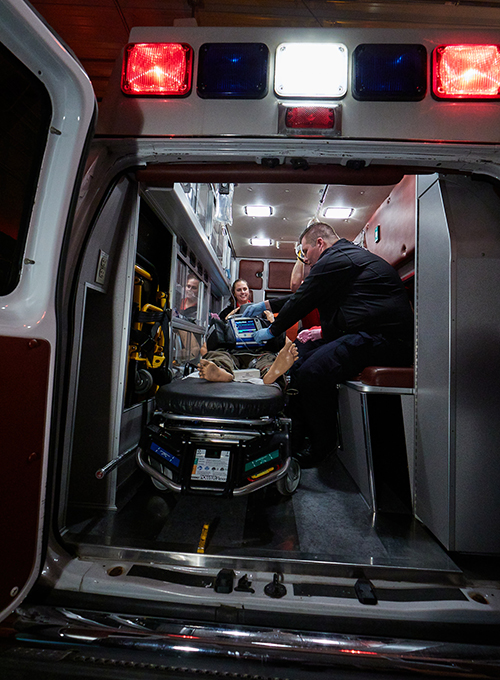 Back of ambulance