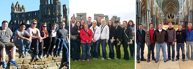 Northeast students visiting England in 2012.